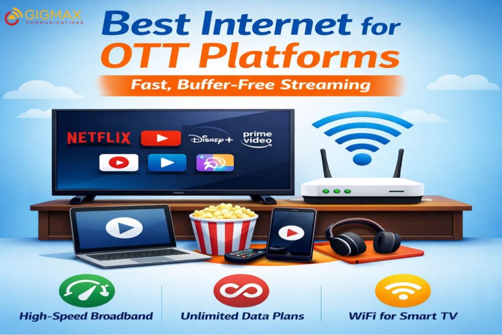 Best Internet for OTT Platforms – Buffer-Free HD Streaming