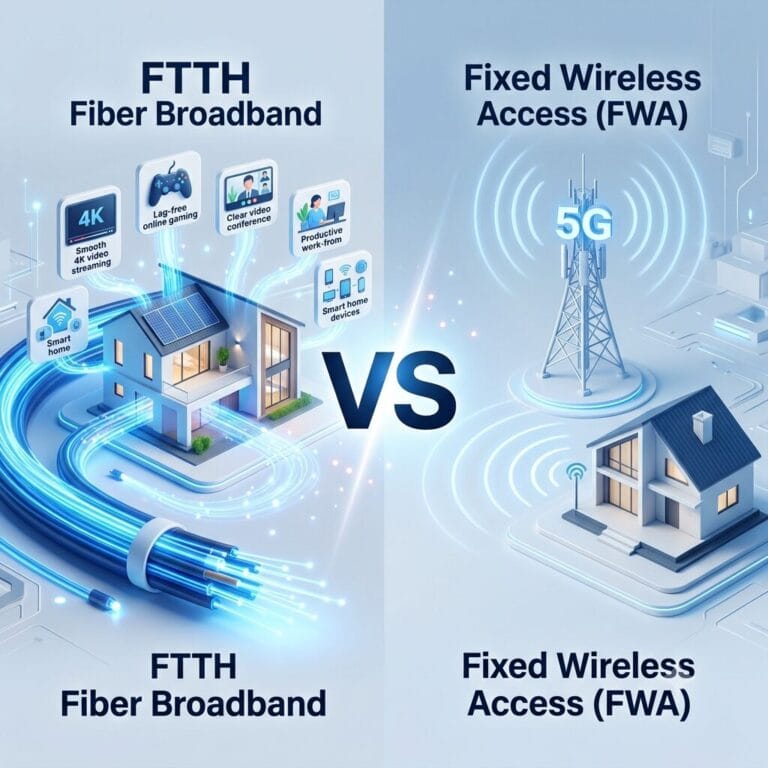 Wireless Broadband vs Fiber Internet in SGM