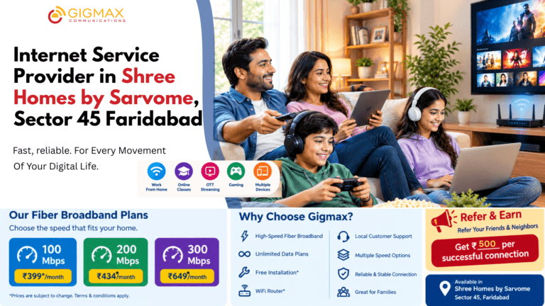 Internet Service Provider in Shree Homes by Sarvome